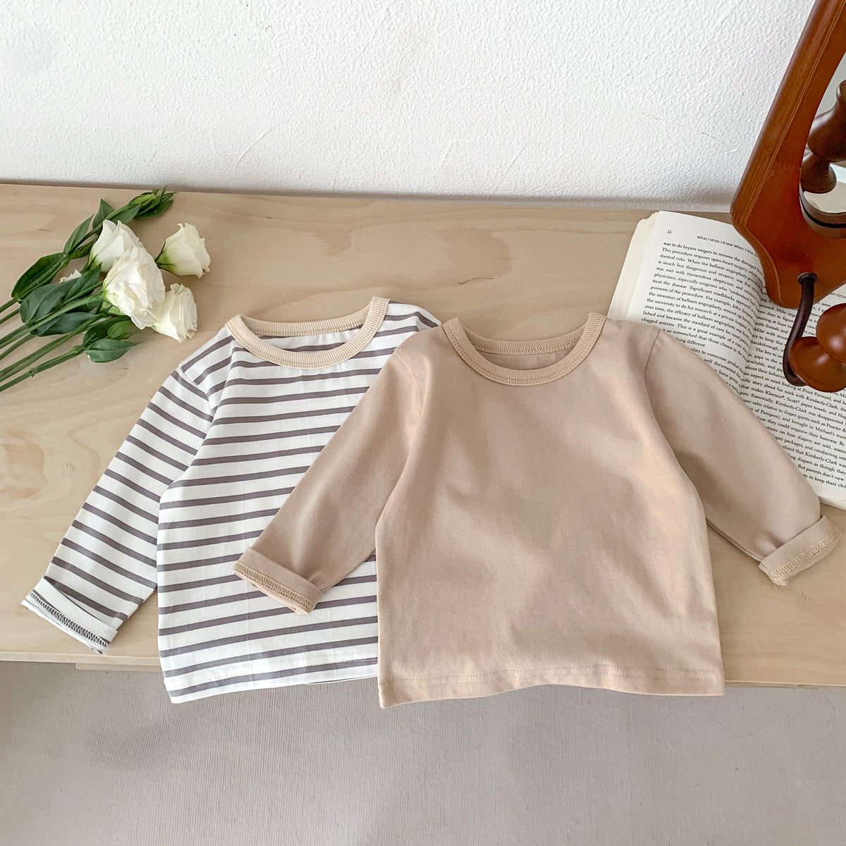 Stripes Patterned Long Sleeve Shirts-Cozy Stroller