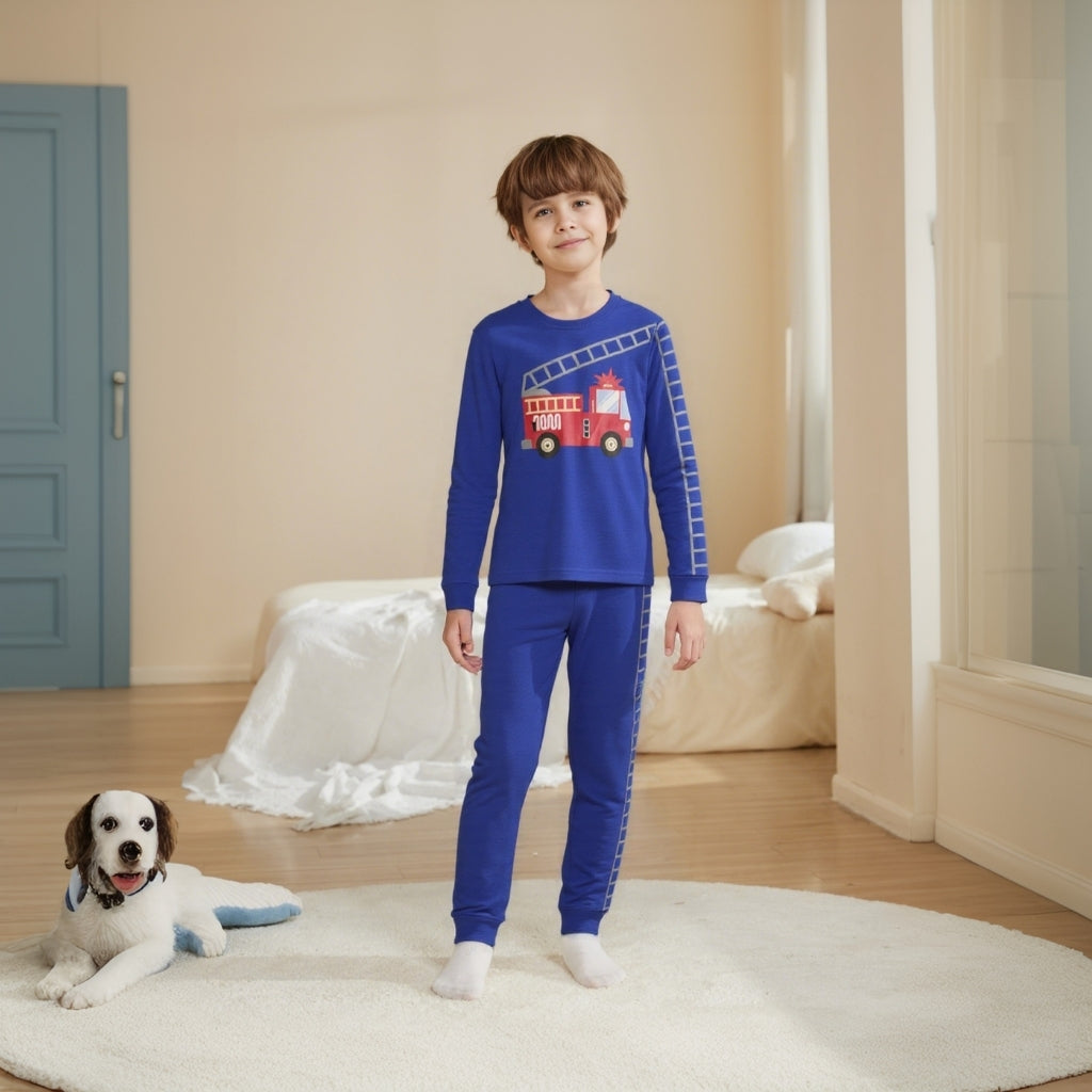 Organic Cotton Digger Truck Pajamas Set-Cozy Stroller