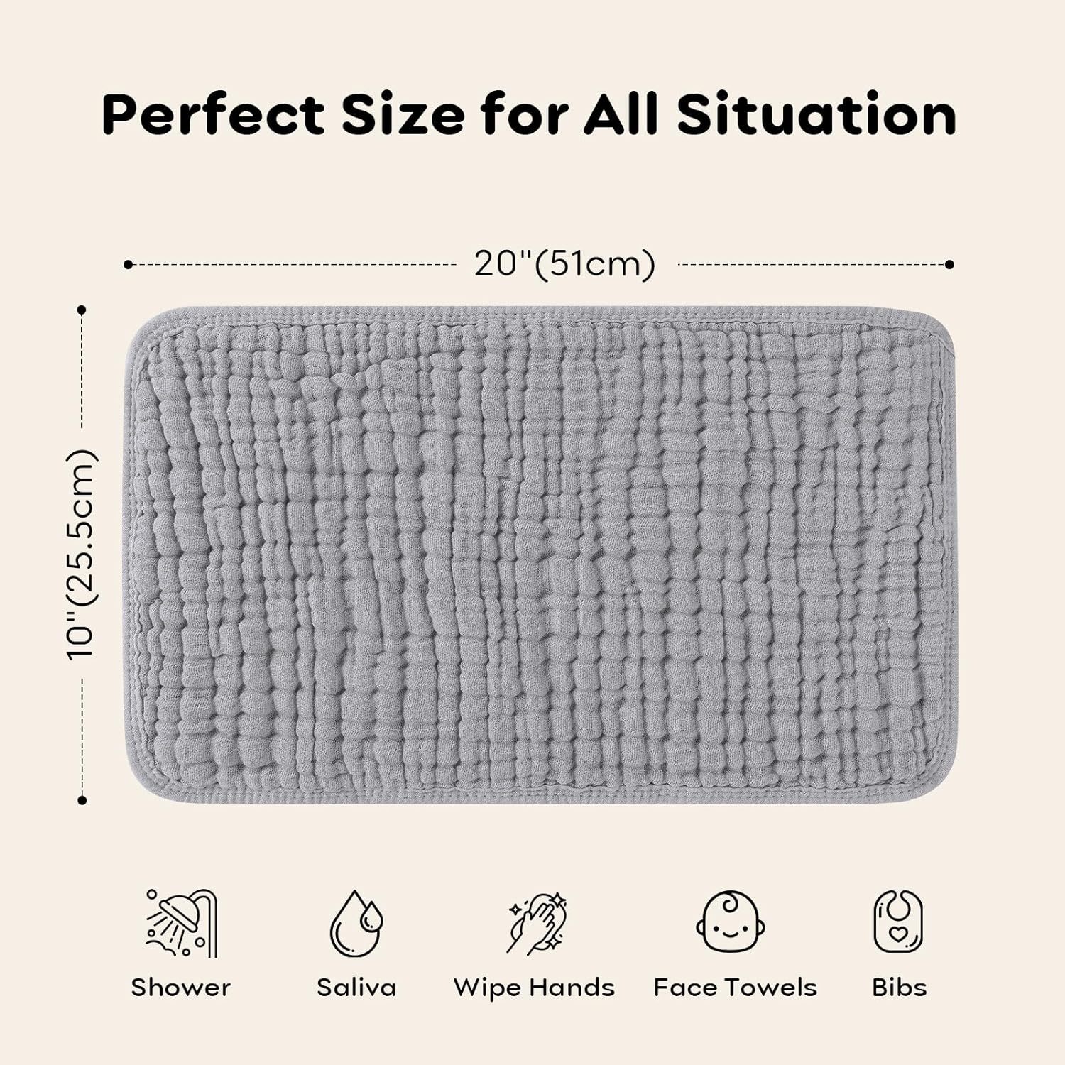 Muslin Cotton Burping Cloths For Soft Baby Essentials-Cozy Stroller