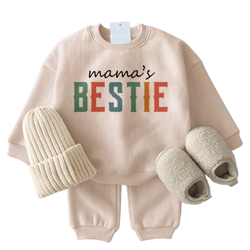 Mama Bestie Printed Sweatshirt-Cozy Stroller