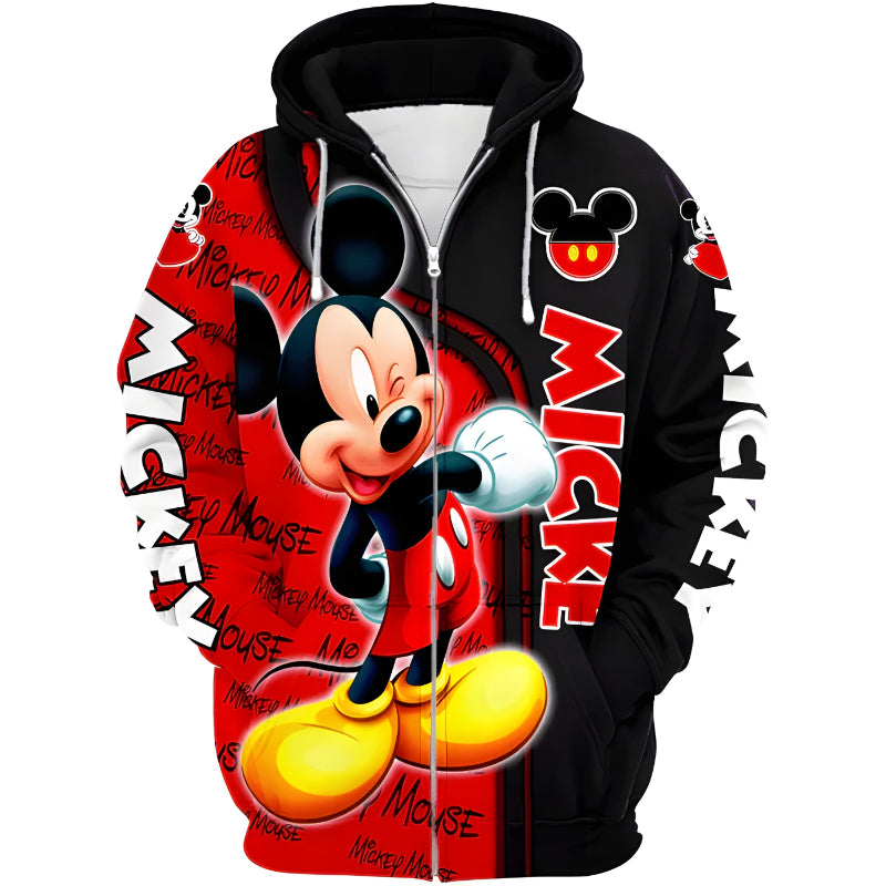 Animated Character Zip Up Hoodie For Kids-Cozy Stroller