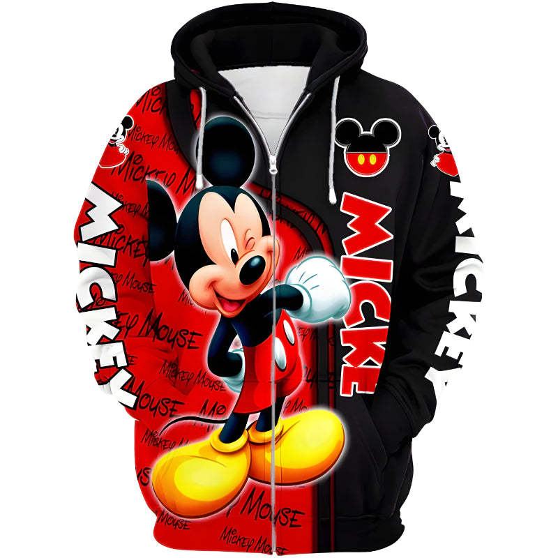 Animated Character Zip Up Hoodie For Kids-Cozy Stroller