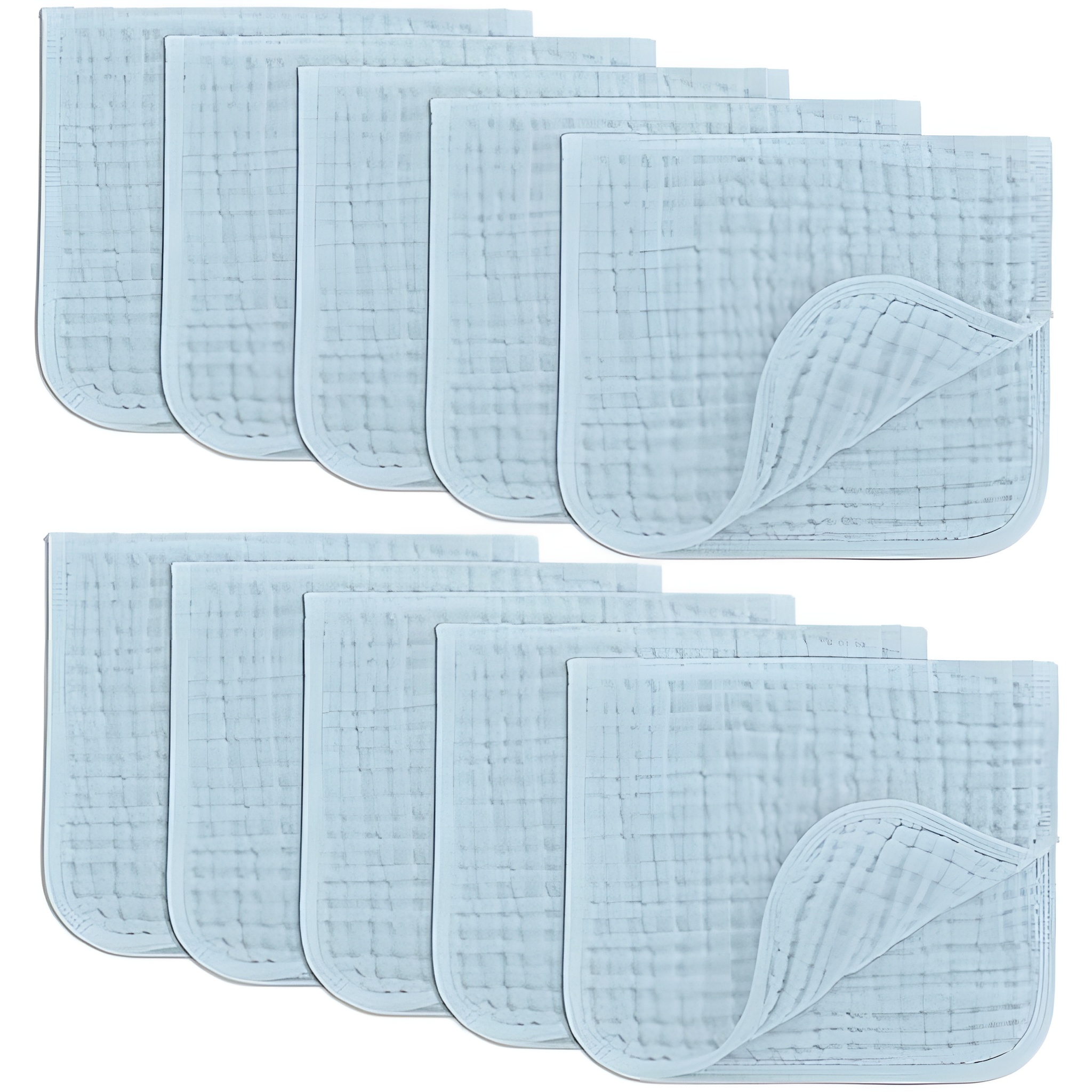 Muslin Burp Cloths Pack of 10 Large 6 Layer Ultra Absorbent Cotton For Baby