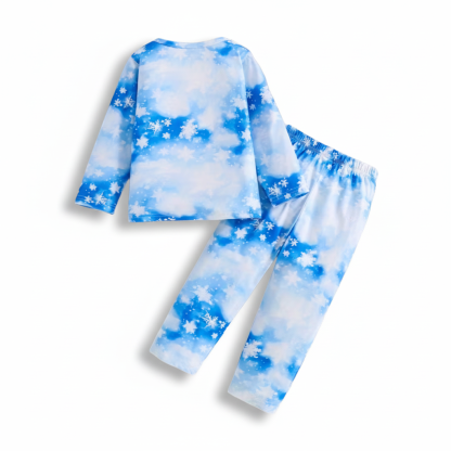 Princess Snowman Printed Kids Pajama Set