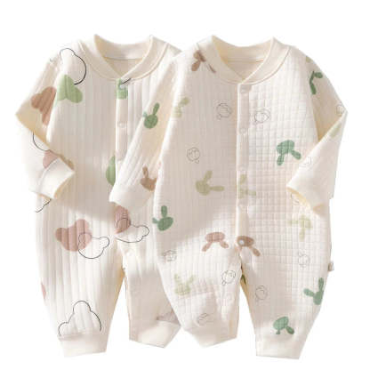 Printed Long Sleeves Jumpsuit-Cozy Stroller