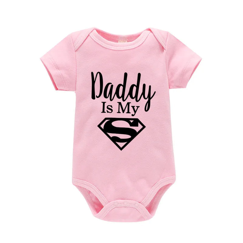 Daddys Little Hero Romper For Newborns-Cozy Stroller