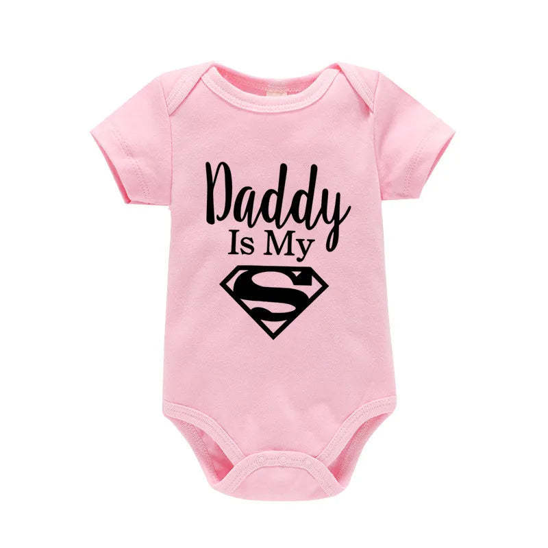 Daddys Little Hero Romper For Newborns-Cozy Stroller