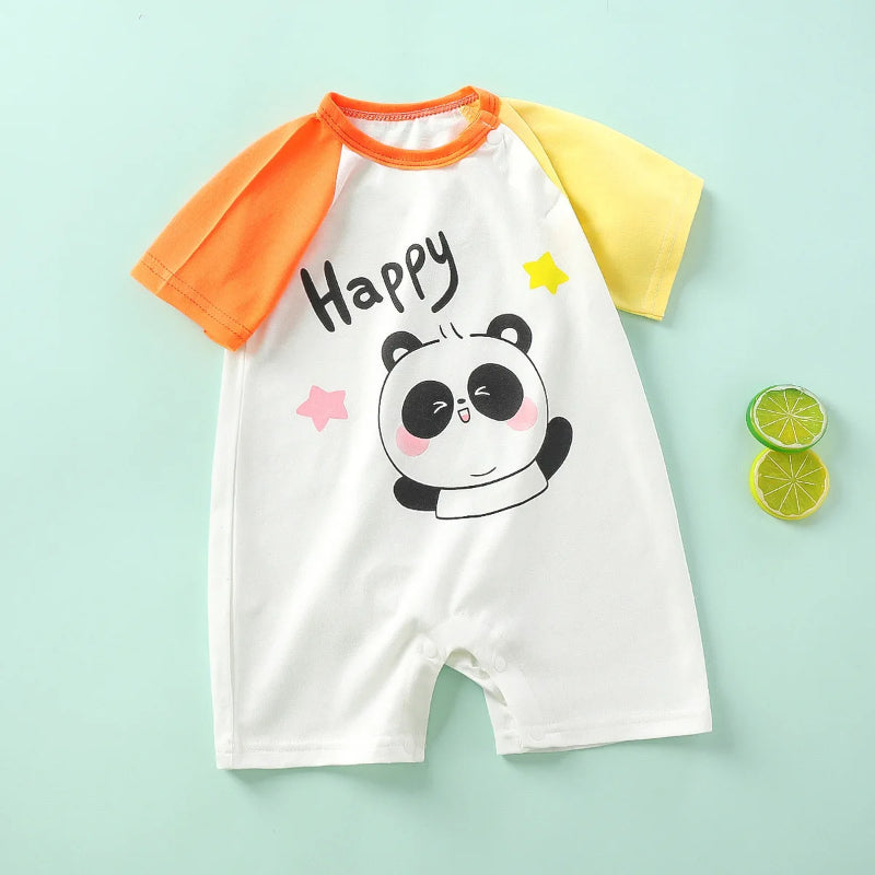 Cartoon Printed Short Sleeve Jumpsuit-Cozy Stroller