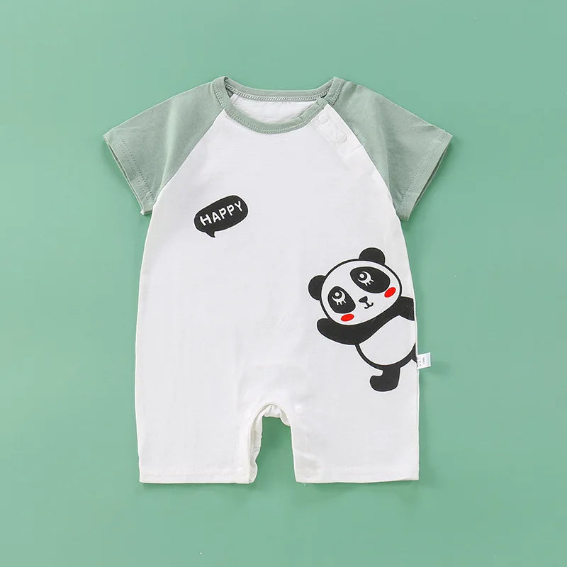 Cartoon Printed Short Sleeve Jumpsuit-Cozy Stroller