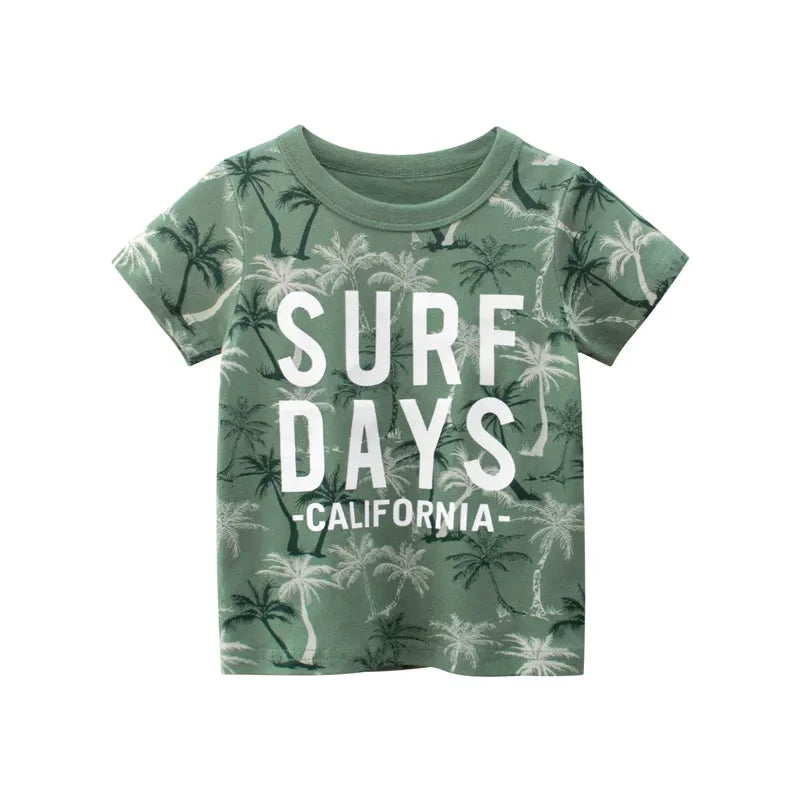 Printed Short Sleeve T Shirt-Cozy Stroller