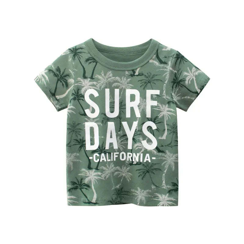 Printed Short Sleeve T Shirt-Cozy Stroller