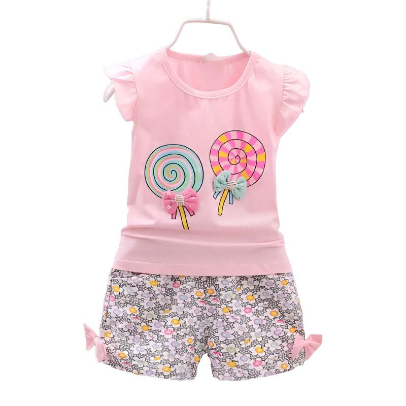 Printed Summer Clothes Sets-Cozy Stroller