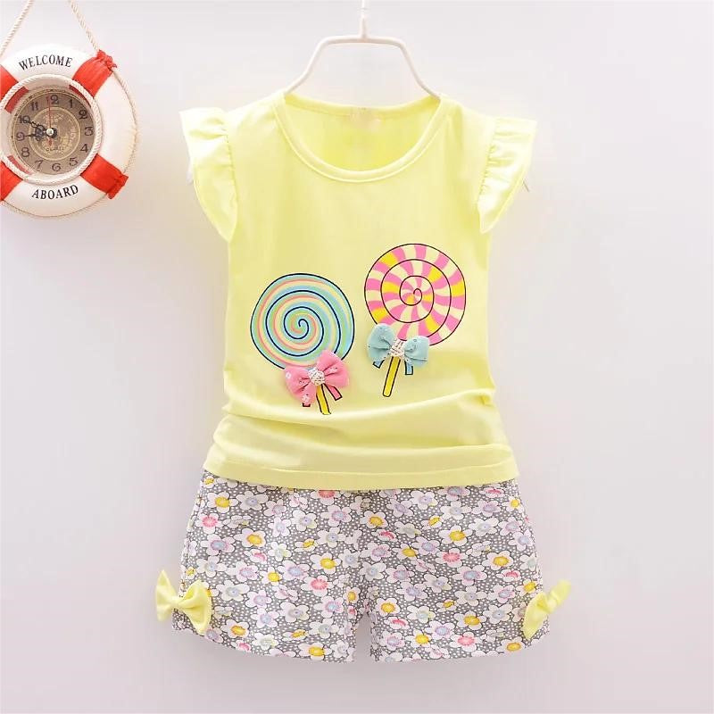 Printed Summer Clothes Sets-Cozy Stroller