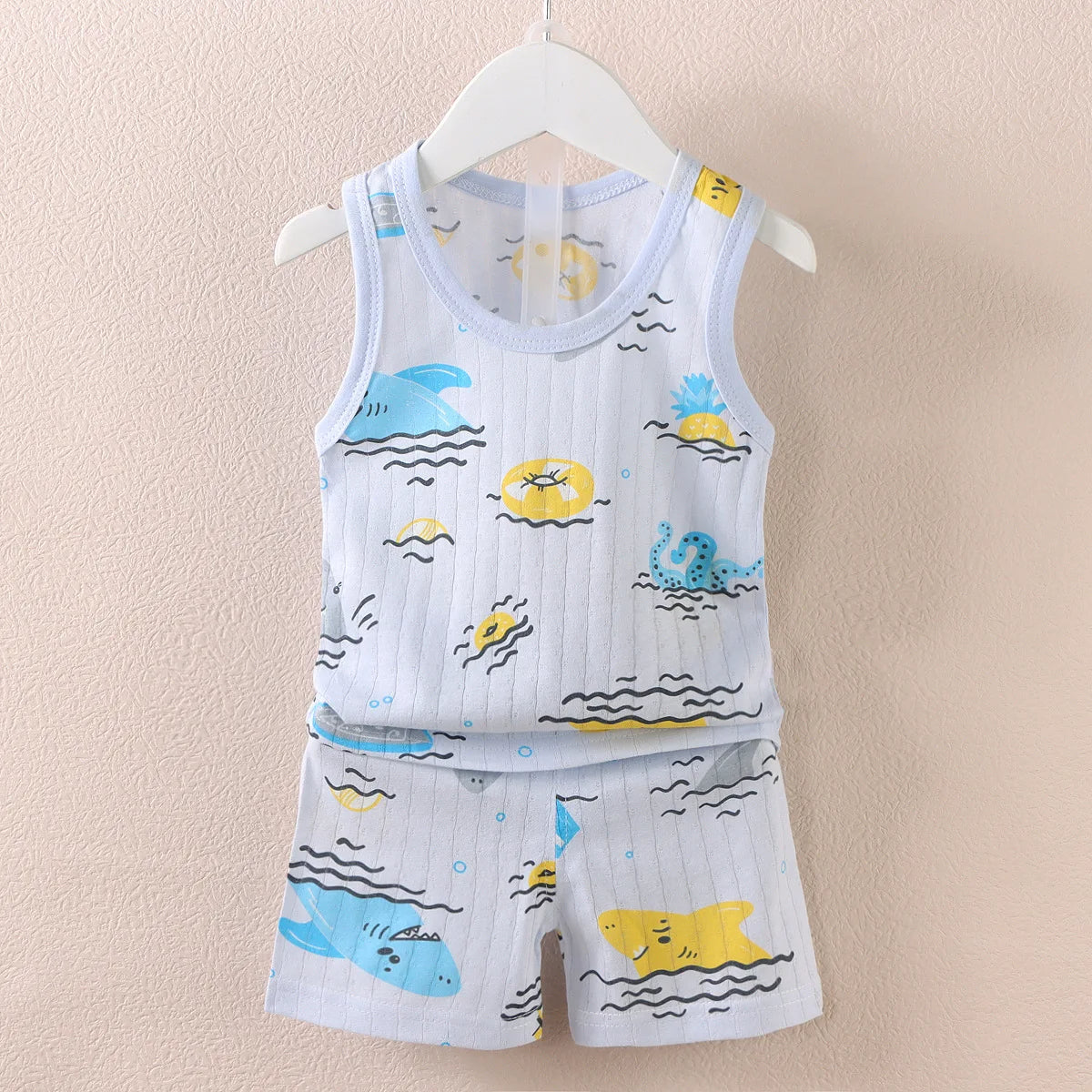 Graphic Tank Top And Shorts Set-Cozy Stroller