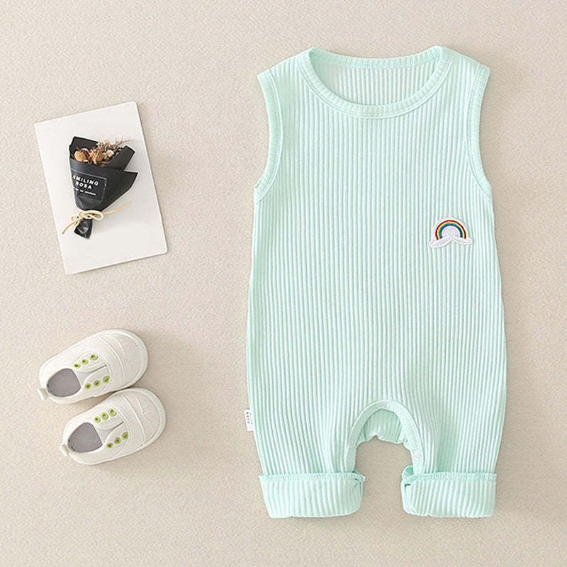 Rainbow Design Sleeveless Romper-Cozy Stroller