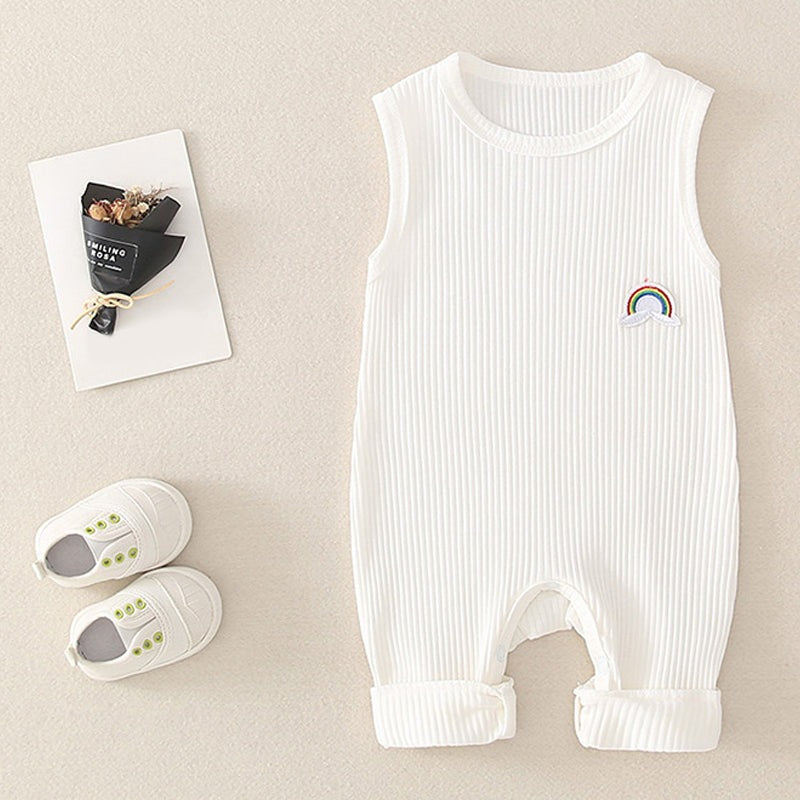 Rainbow Design Sleeveless Romper-Cozy Stroller