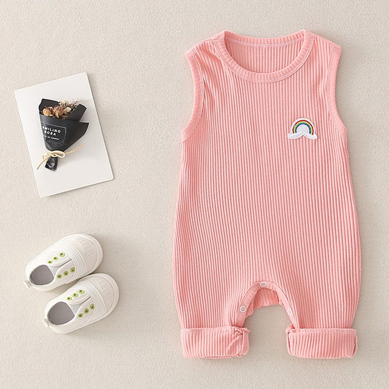 Rainbow Design Sleeveless Romper-Cozy Stroller