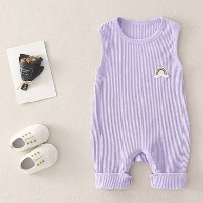 Rainbow Design Sleeveless Romper-Cozy Stroller