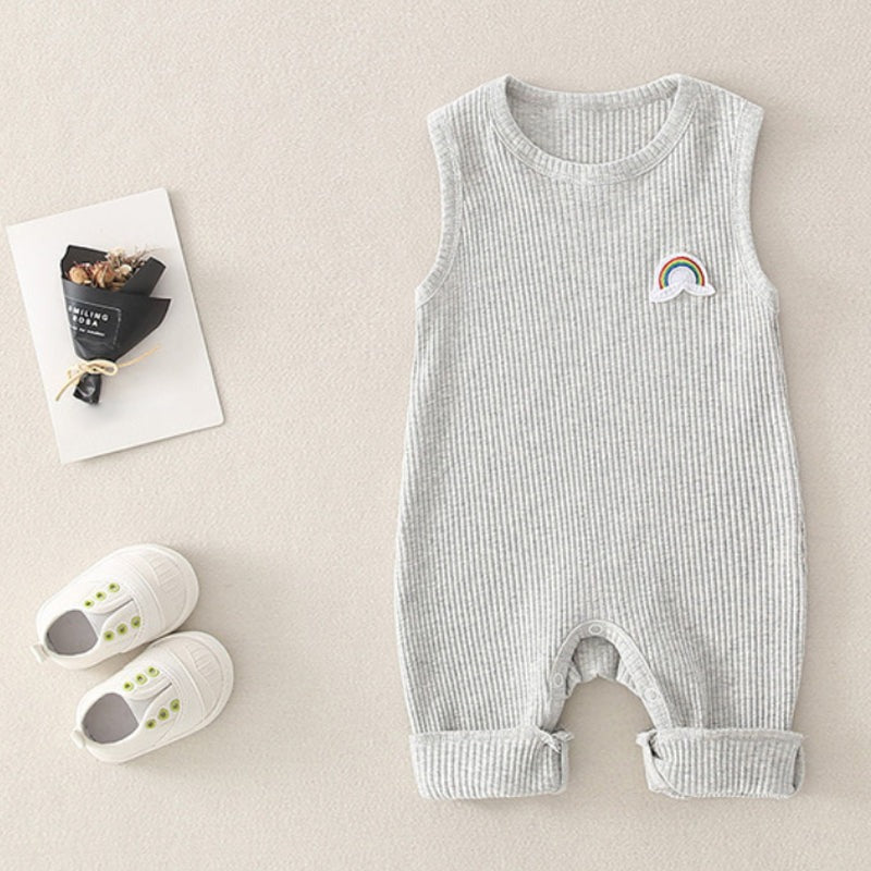 Rainbow Design Sleeveless Romper-Cozy Stroller