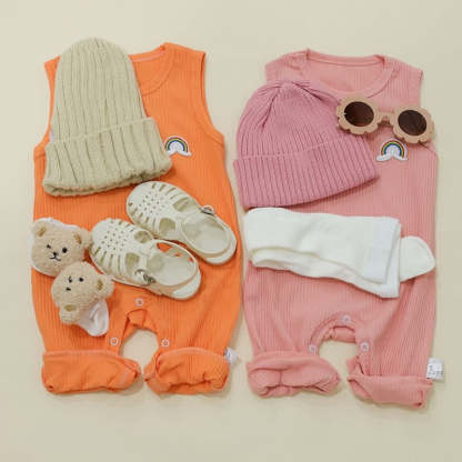 Rainbow Design Sleeveless Romper-Cozy Stroller