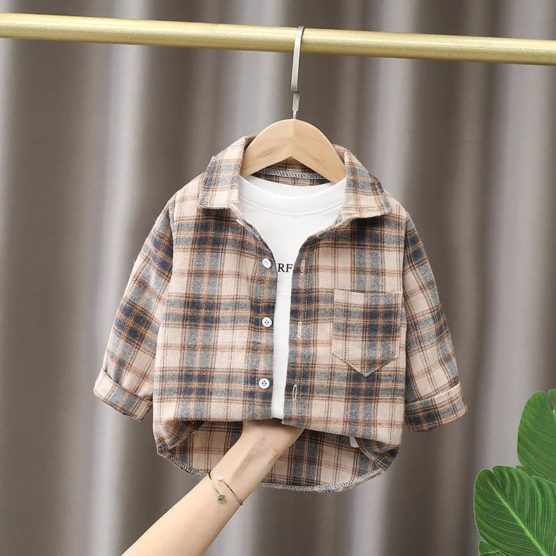 Rustic Plaid Layering Shirt-Cozy Stroller
