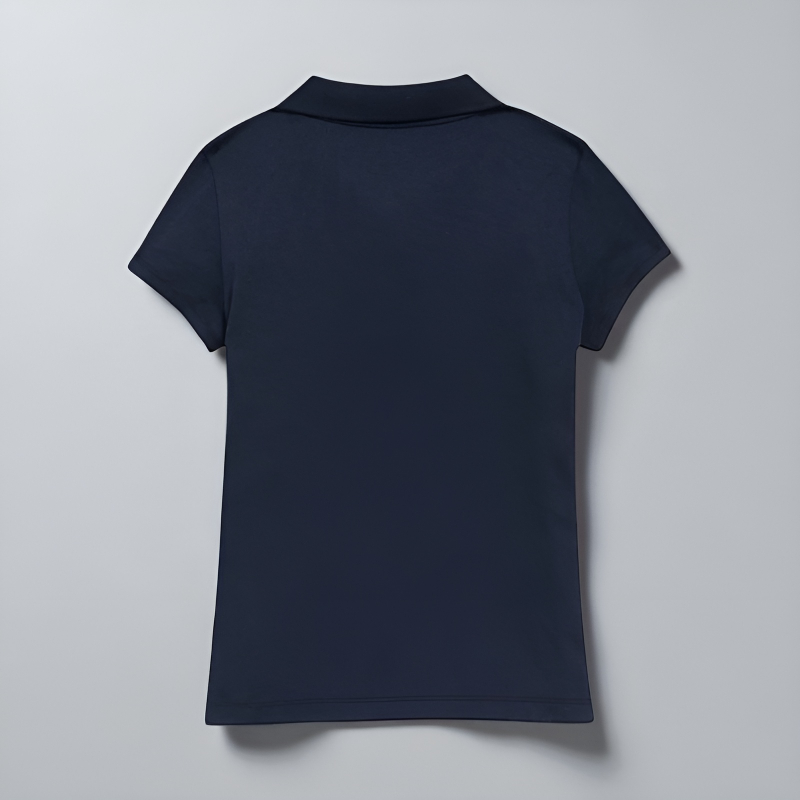 School Uniform Jersey Knit Polo Shirt For Girls