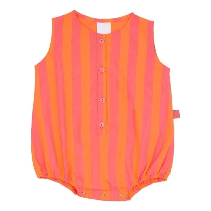 Sleeveless Chambray Romper-Cozy Stroller