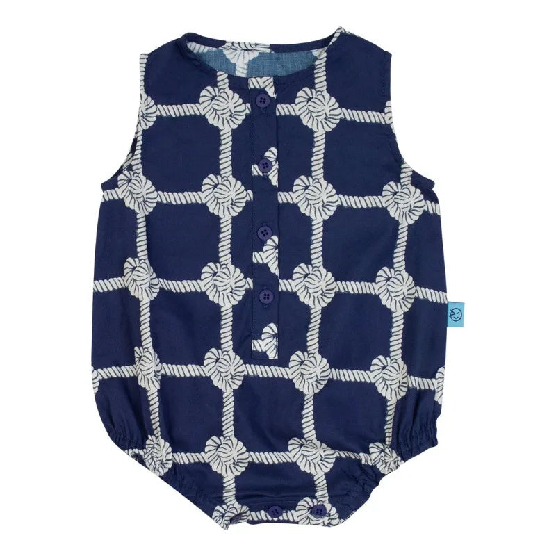 Sleeveless Chambray Romper-Cozy Stroller