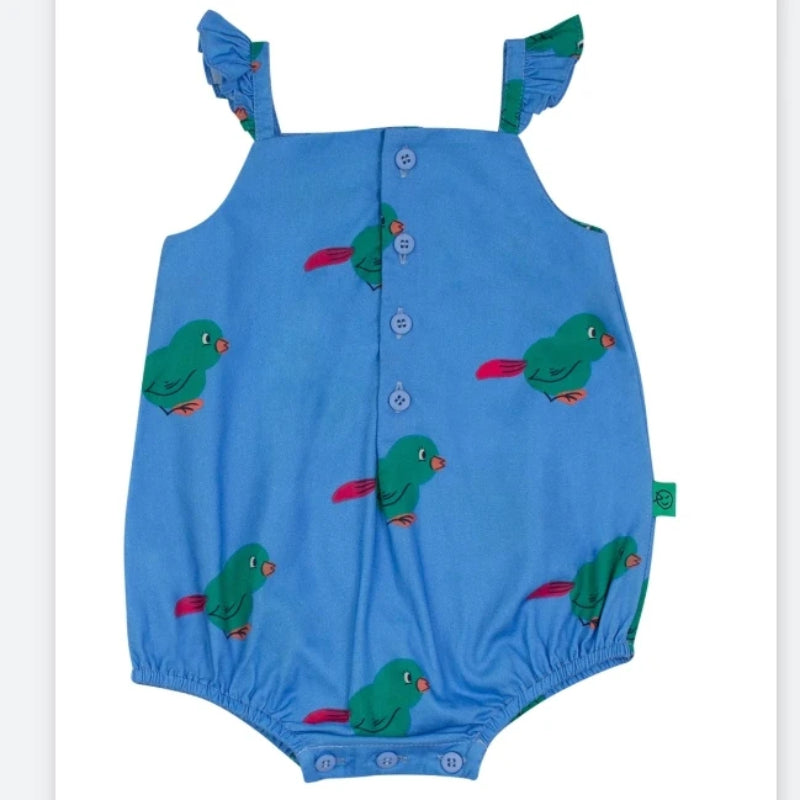 Sleeveless Chambray Romper-Cozy Stroller