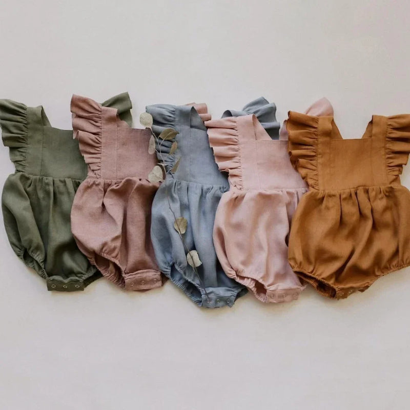 Sleeveless Strap Ruffles Romper-Cozy Stroller