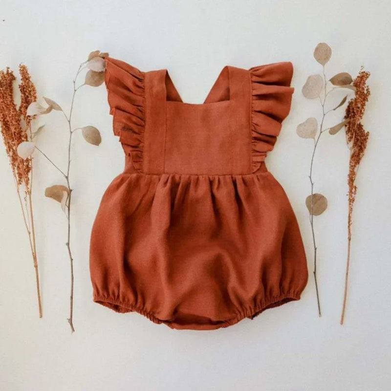 Sleeveless Strap Ruffles Romper-Cozy Stroller
