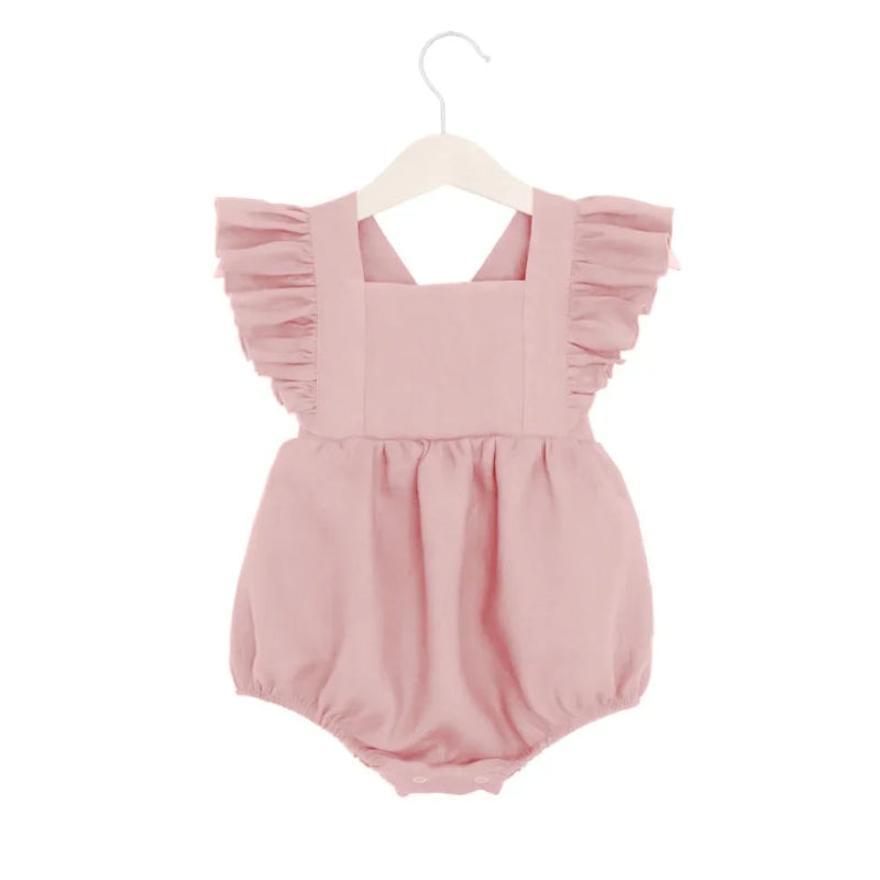 Sleeveless Strap Ruffles Romper-Cozy Stroller