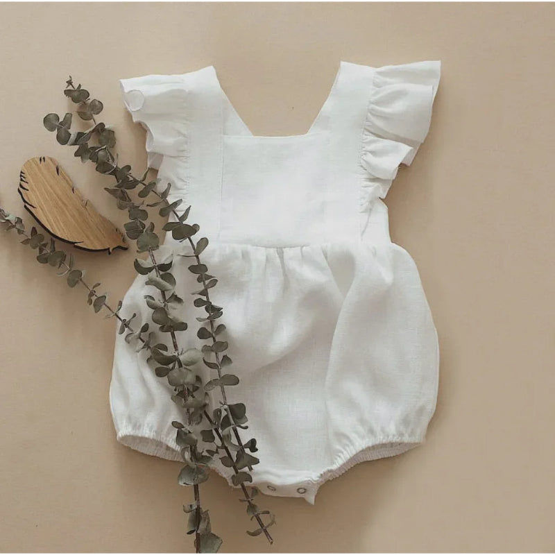 Sleeveless Strap Ruffles Romper-Cozy Stroller
