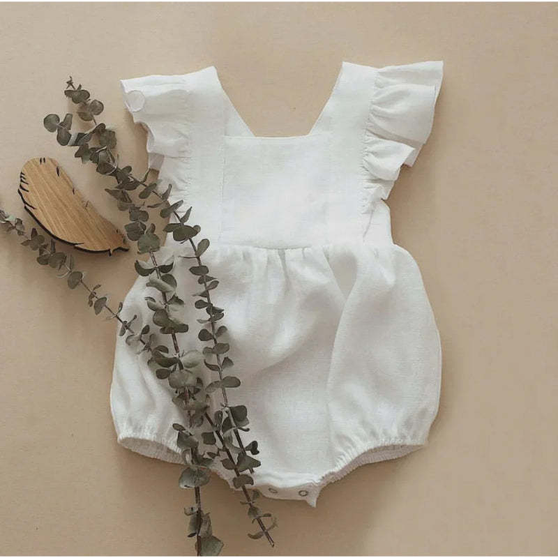 Sleeveless Strap Ruffles Romper-Cozy Stroller