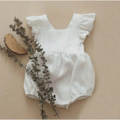 Sleeveless Strap Ruffles Romper-Cozy Stroller