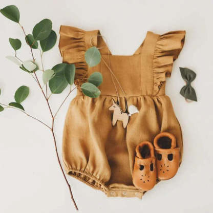 Sleeveless Strap Ruffles Romper-Cozy Stroller