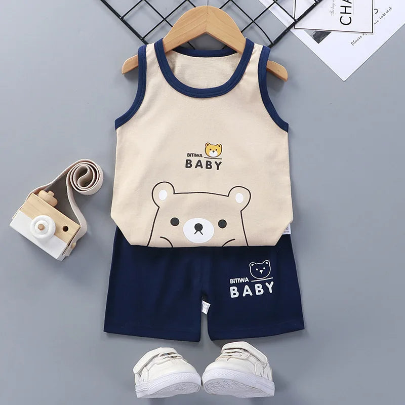 Sleeveless T Shirts And Shorts-Cozy Stroller