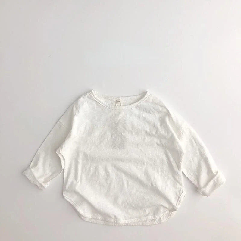 Solid Casual Long Sleeve T-Shirt-Cozy Stroller