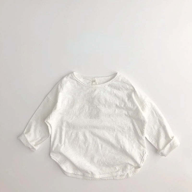 Solid Casual Long Sleeve T-Shirt-Cozy Stroller