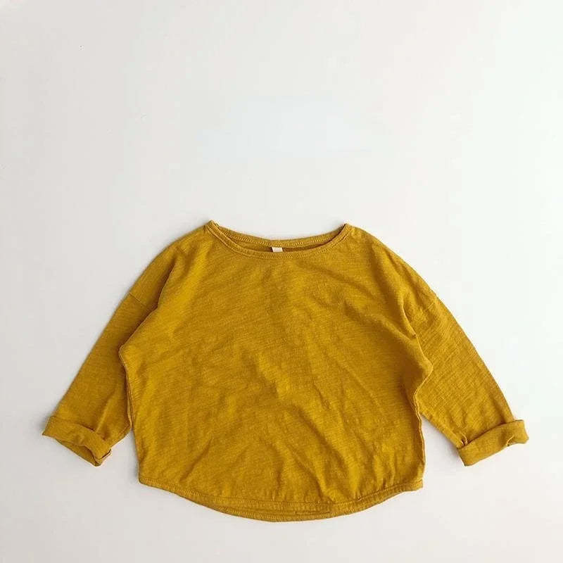 Solid Casual Long Sleeve T-Shirt-Cozy Stroller