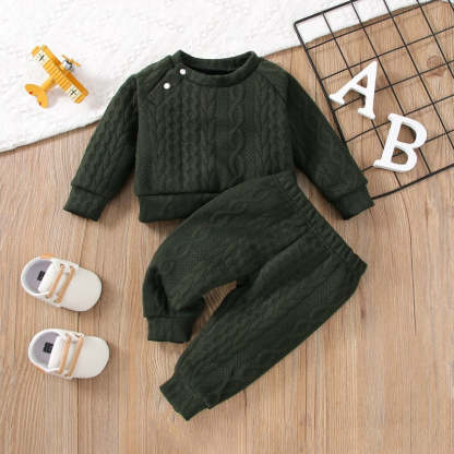 Solid Color Long Sleeves Top And Pants-Cozy Stroller