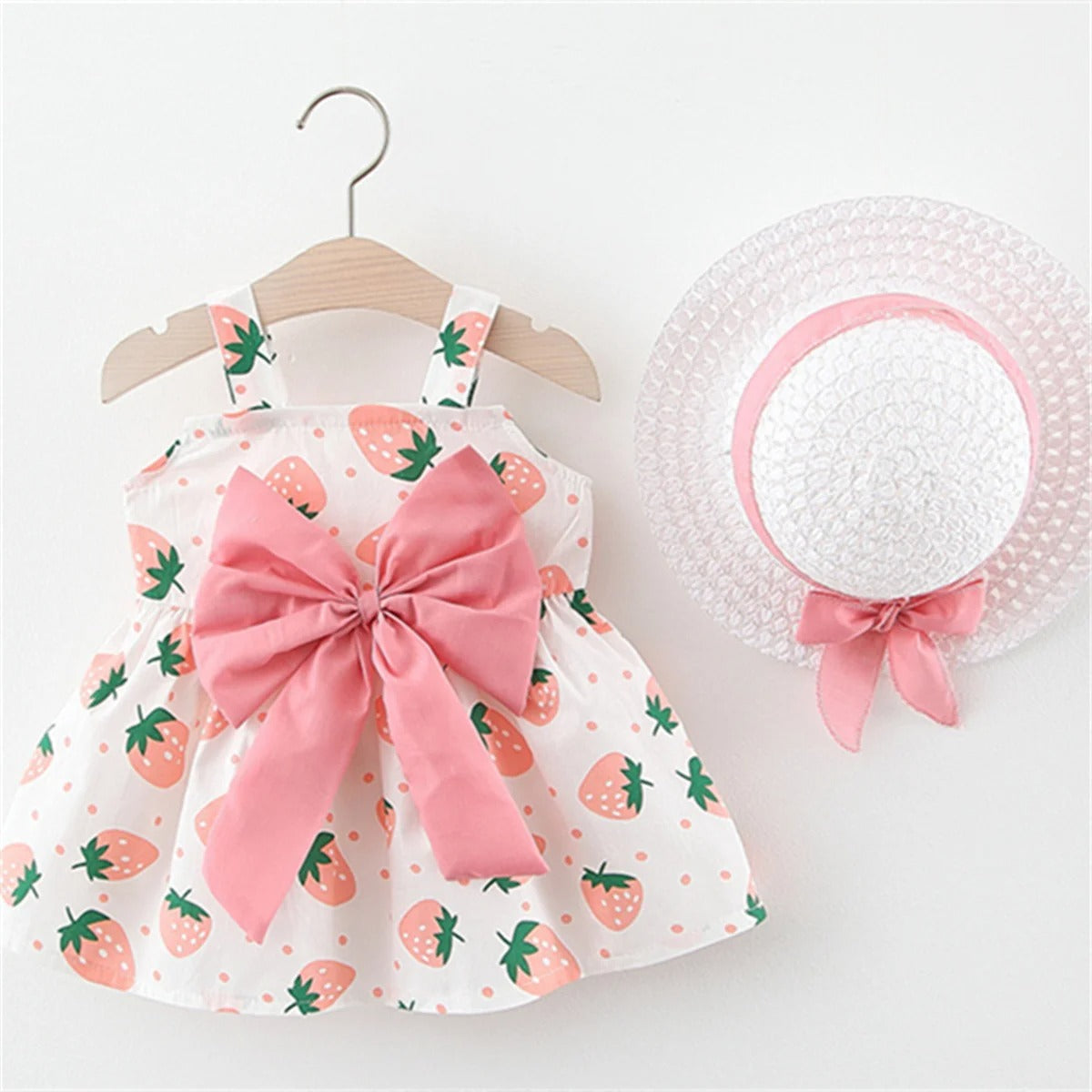 Strawberry Summer Dress With Sun Hat-Cozy Stroller