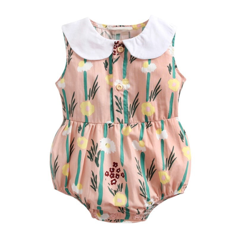 Summer Classic Gingham Romper-Cozy Stroller