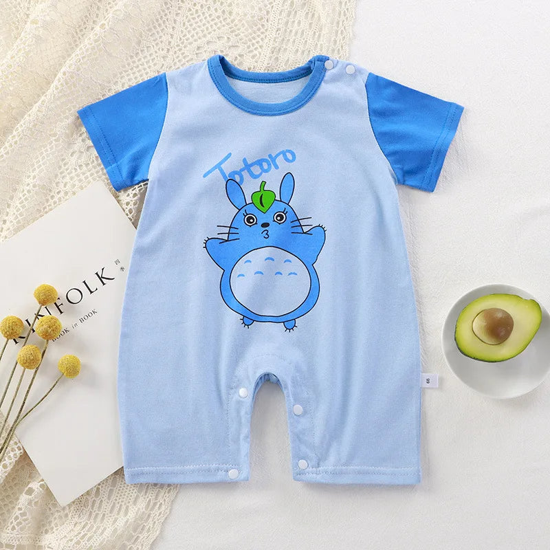 Animals Printed Short Sleeve Jumpsuit-Cozy Stroller