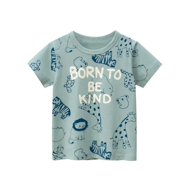 Summer Short Sleeve Print T Shirt-Cozy Stroller