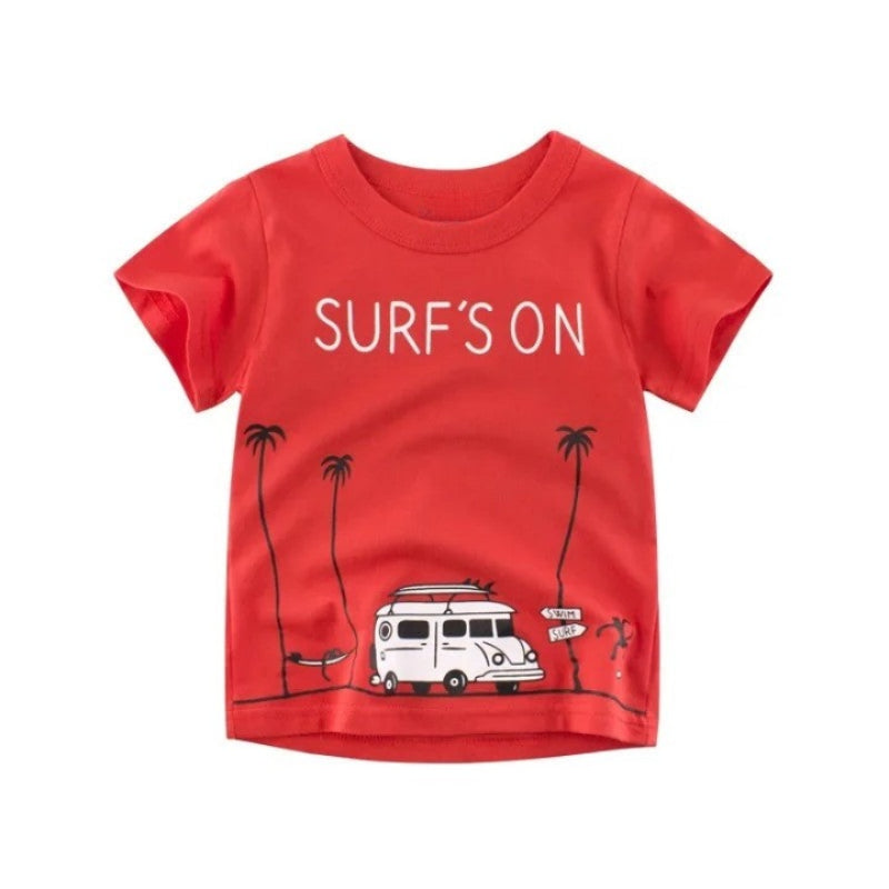 Summer Short Sleeve Print T Shirt-Cozy Stroller