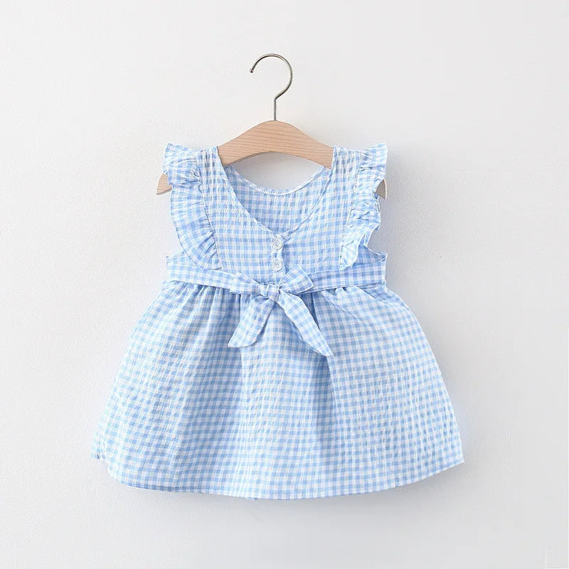 Summer Sleeveless Lattice Dress-Cozy Stroller