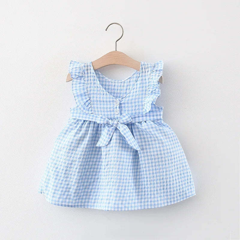 Summer Sleeveless Lattice Dress-Cozy Stroller