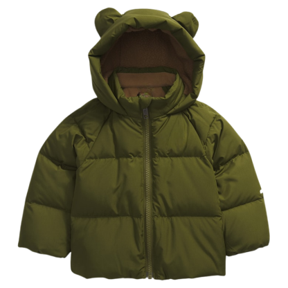 Teddy Bear Design Puffer Jacket-Cozy Stroller