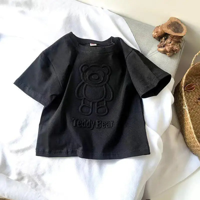 Teddy Bear Printed Pullover T Shirt-Cozy Stroller